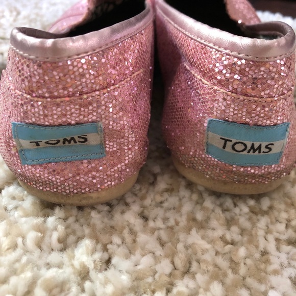TOMS Pink Chunky Glitter Classics - Picture 3 of 6